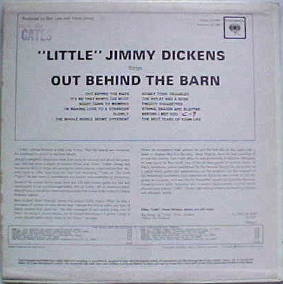 Release: Out Behind The Barn-Vinyl-US-1962-CL 1887-2946936