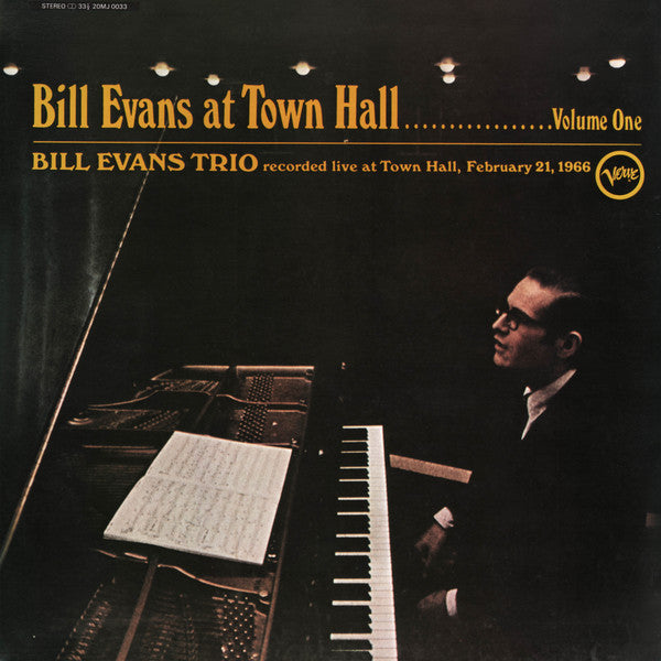 Release: Bill Evans At Town Hall (Volume One)-Vinyl-Japan-1985-20MJ 0033-8067281