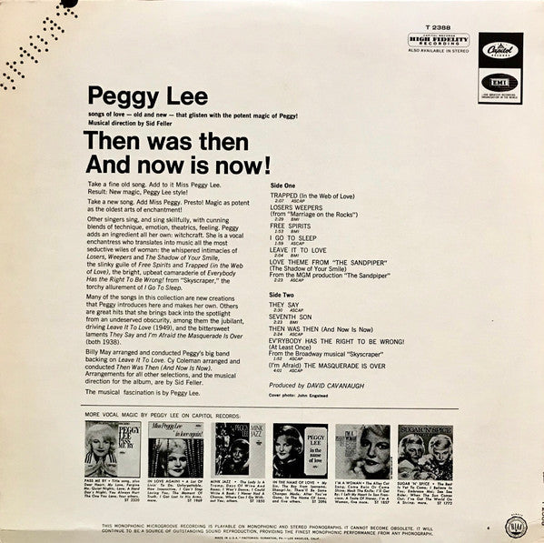 Release: Then Was Then And Now Is Now-Vinyl-US-1965-T 2388, ST -2388-3742135