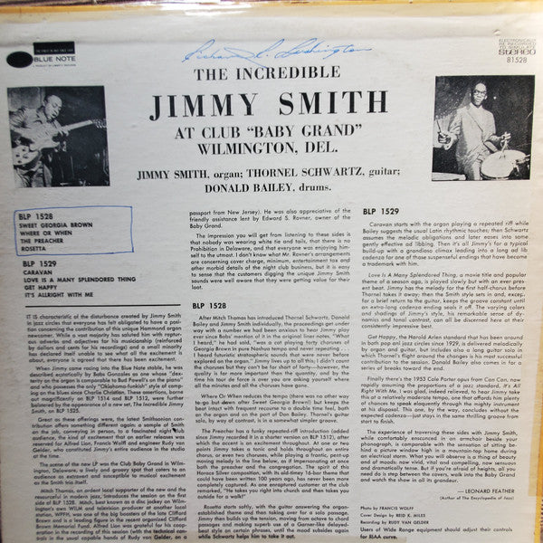 Master Release: At Club "Baby Grand" Wilmington, Delaware, Volume 1 by Jimmy Smith