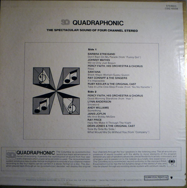 Release: SQ Quadraphonic, The Spectacular Sound Of Four Channel Stereo-Vinyl-US-None-CSQ 10559-1539981
