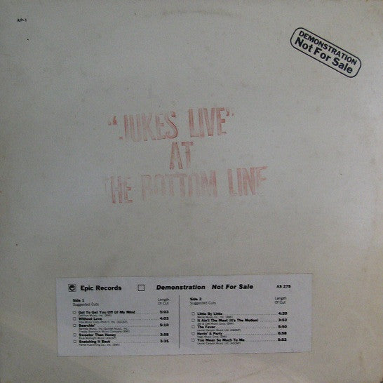 Jukes Live At The Bottom Line