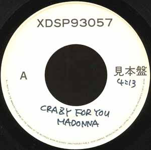 Release: Crazy For You-Vinyl-Japan-1985-XDSP93057-2667732