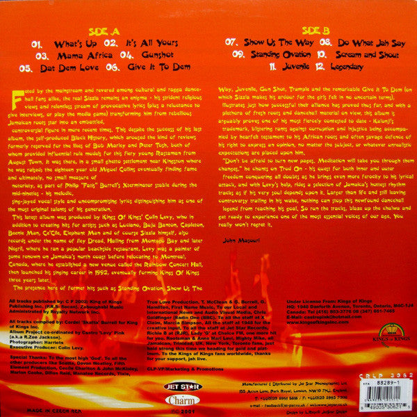 Master Release: Blaze Up The Chalwa by Sizzla