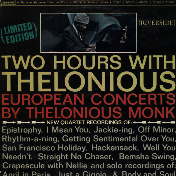 Release: Two Hours With Thelonious (European Concerts By Thelonious Monk)-Vinyl-US-1966-RS 9460/9461-3402597
