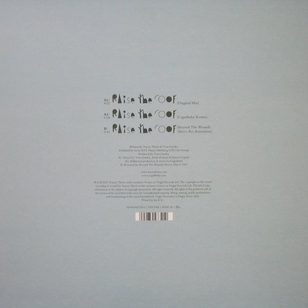 Master Release: Raise The Roof by Tracey Thorn