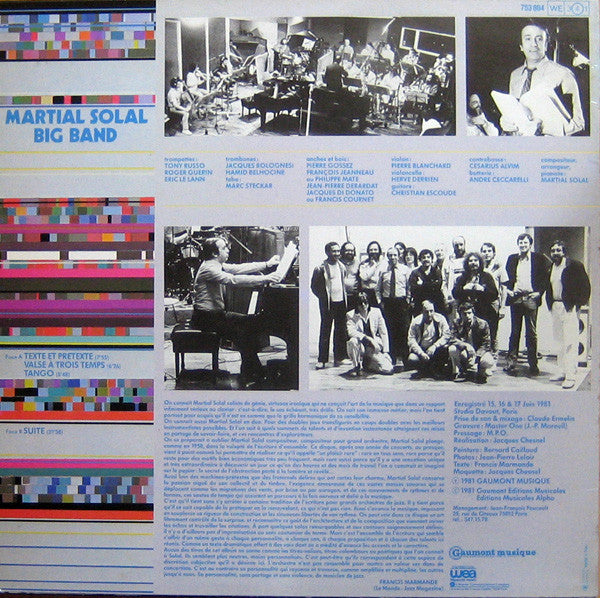 Release: Martial Solal Big Band-Vinyl-France-1981-753 804, 753.804-3207432