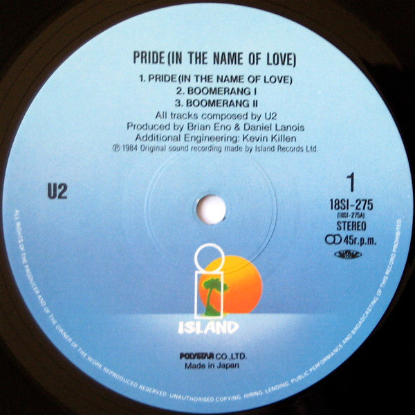 Release: Pride (In The Name Of Love)-Vinyl-Japan-1985-18SI-275, I 8SI-275, ISX-202, 18SI-275-2616132