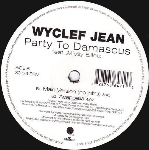 Release: Party To Damascus-Vinyl-Europe-2003-82876 564711-3108382