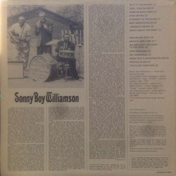 Master Release: Blues Classics By "The Original" Sonny Boy Williamson by Sonny Boy Williamson (2)