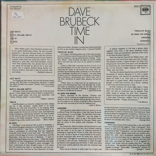 Release: Time In-Vinyl-US-None-PC 9312-13151982