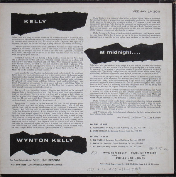 Release: Kelly At Midnite-Vinyl-US-None-LP 3011, VJLP-3011-16893744