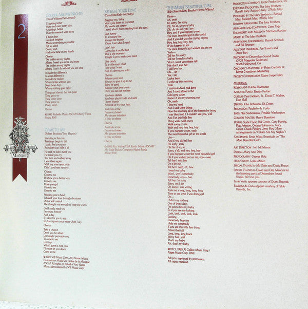 Master Release: Masterpiece by The Isley Brothers