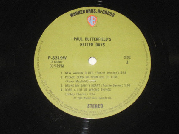 Release: Better Days-Vinyl-Japan-1973-P-8319W-14881707
