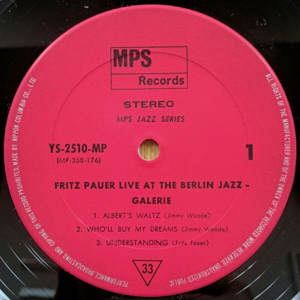 Master Release: Live At The Berlin "Jazz Galerie" by Fritz Pauer
