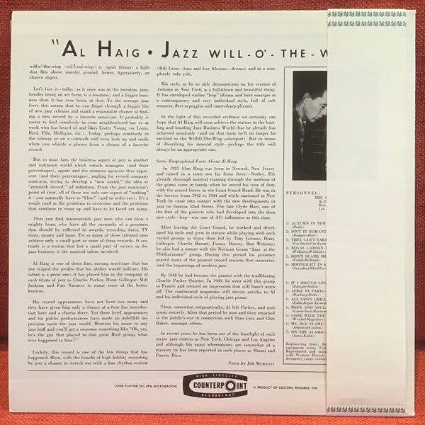 Release: Al Haig Trio-Vinyl-Japan-1994-NLP5510-17970190