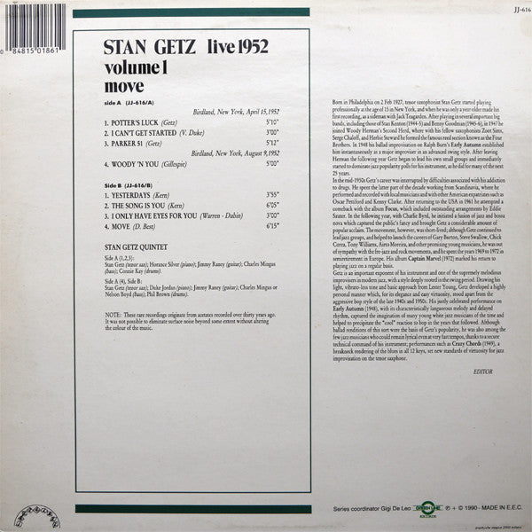 Live 1952, Volume 1: Move