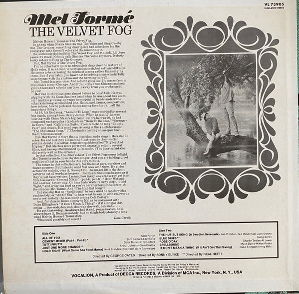Release: The Velvet Fog-Vinyl-US-1970-VL 73905-26083810