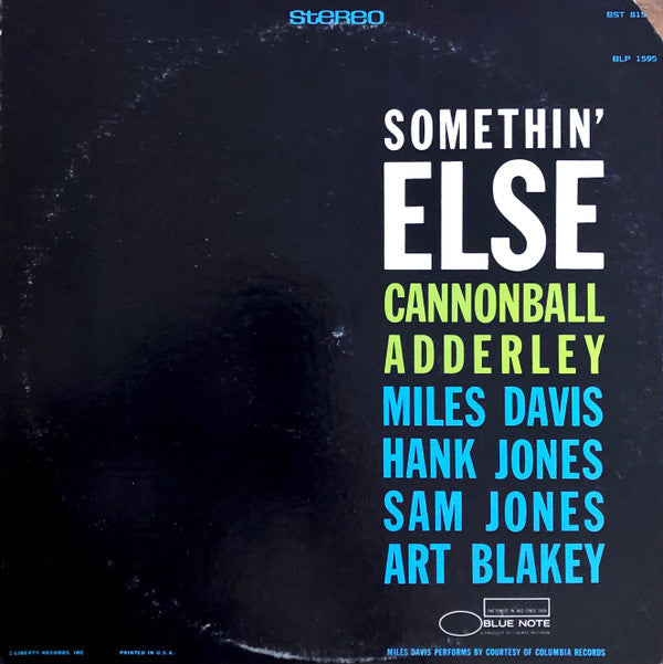 Release: Somethin' Else-Vinyl-US-1966-BST 81595, BLP 1595, 81595-23618171