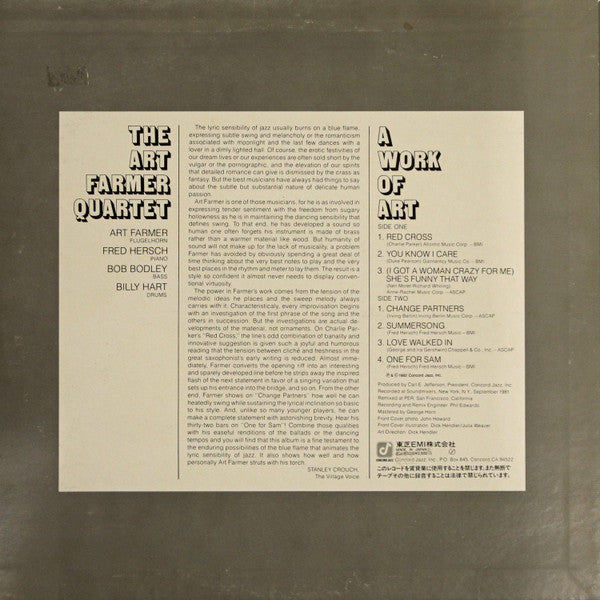 Release: A Work Of Art-Vinyl-Japan-1982-ICJ-80218-19190617