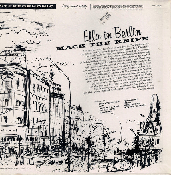 Release: Mack The Knife - Ella In Berlin-Vinyl-Japan-1973-MV 2067-12653893