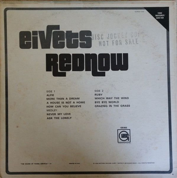 Release: Eivets Rednow-Vinyl-US-1968-GLPS-932 DJ-14149682