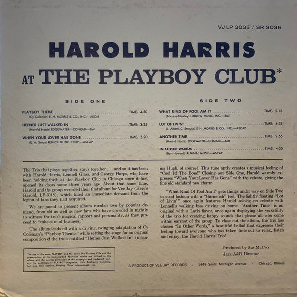 Master Release: At The Playboy Club by Harold Harris