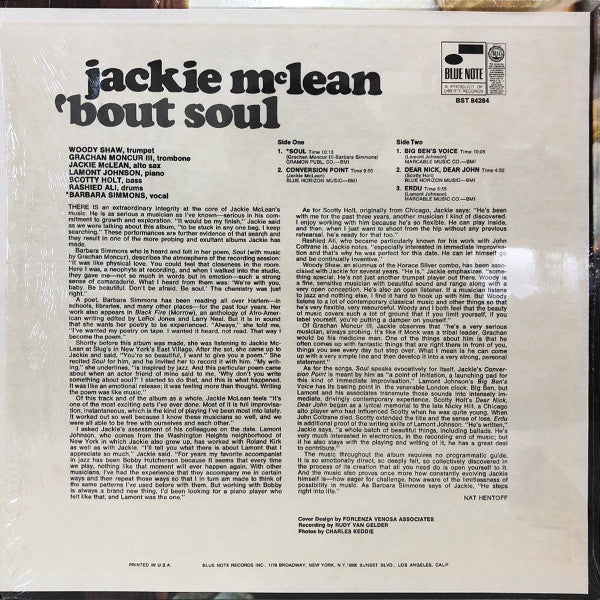 Master Release: 'Bout Soul by Jackie McLean