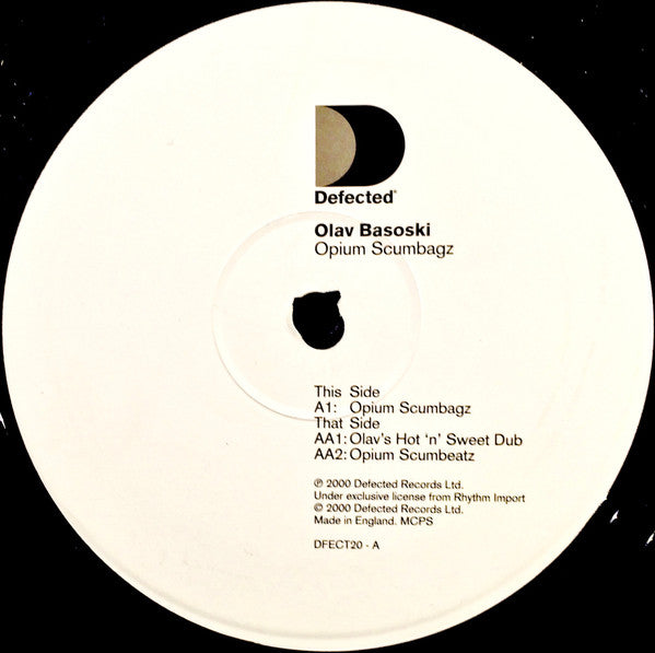 Master Release: Opium Scumbagz EP by Olav Basoski