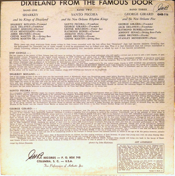 Release: Dixieland From The Famous Door-Vinyl-US-None-GHB-116-10225699