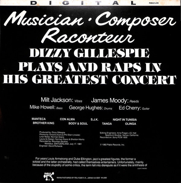 Master Release: Musician-Composer-Raconteur by Dizzy Gillespie
