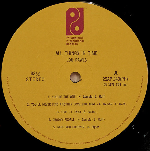 Master Release: All Things In Time by Lou Rawls