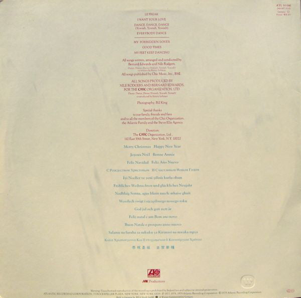 Release: Les Plus Grands Succes De Chic (Chic's Greatest Hits)-Vinyl-Europe-1983-ATL 50 686-11580652