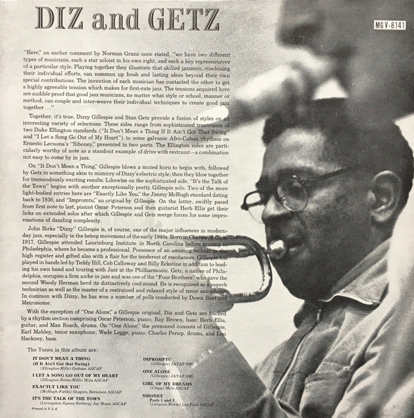 Release: Diz And Getz-Vinyl-US-None-MG V-8141-13316779