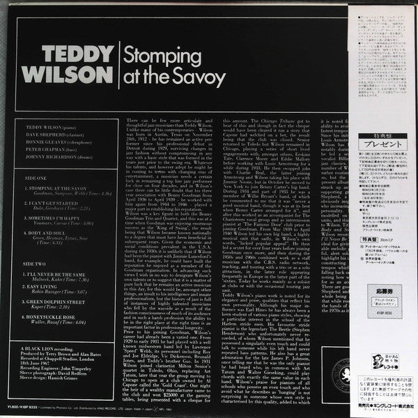 Master Release: Stomping At The Savoy by Teddy Wilson