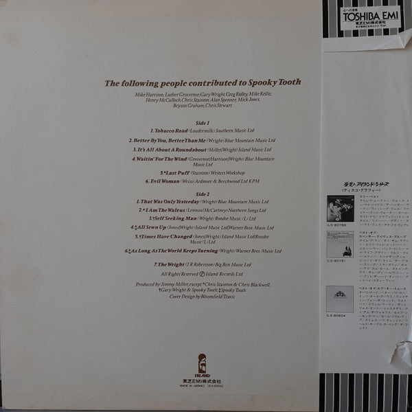 Release: The Best Of Spooky Tooth-Vinyl-Japan-1975-ILS-80804-21740389