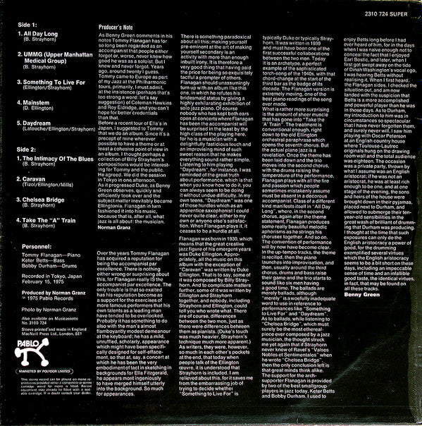 Release: The Tommy Flanagan Tokyo Recital-Vinyl-UK-1975-2310 724-10330471
