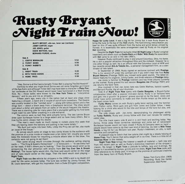Master Release: Night Train Now! by Rusty Bryant