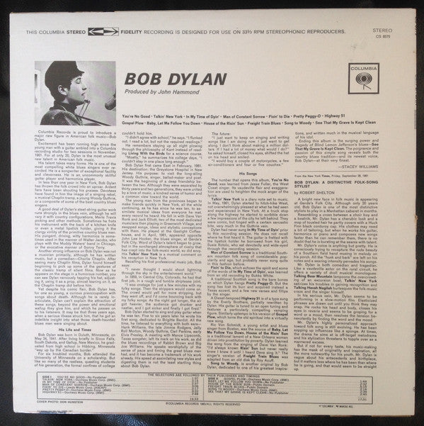 Release: Bob Dylan-Vinyl-Canada-None-CS 8579-14838432