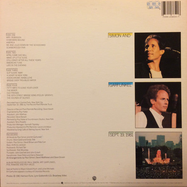 Release: The Concert In Central Park-Vinyl-US-1982-2BSK 3654-11248764