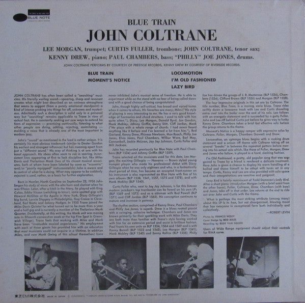 Release: Blue Train-Vinyl-Japan-1976-LNJ-80067-12402249