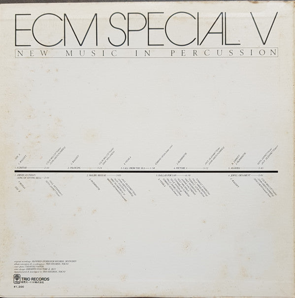 Master Release: ECM Special V (New Music In Percussion) by Various