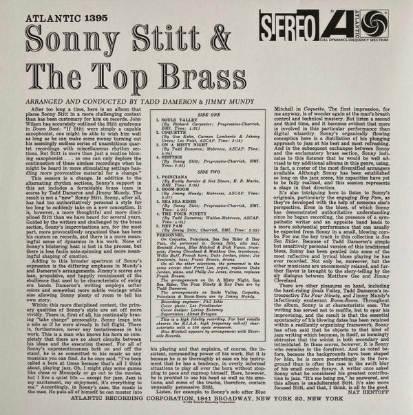 Release: Sonny Stitt & The Top Brass-Vinyl-Germany-2020-1395, SD 1395, SD 1395-14961586