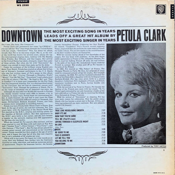 Release: Downtown-Vinyl-US-1968-WS 1590, 1590-13417699