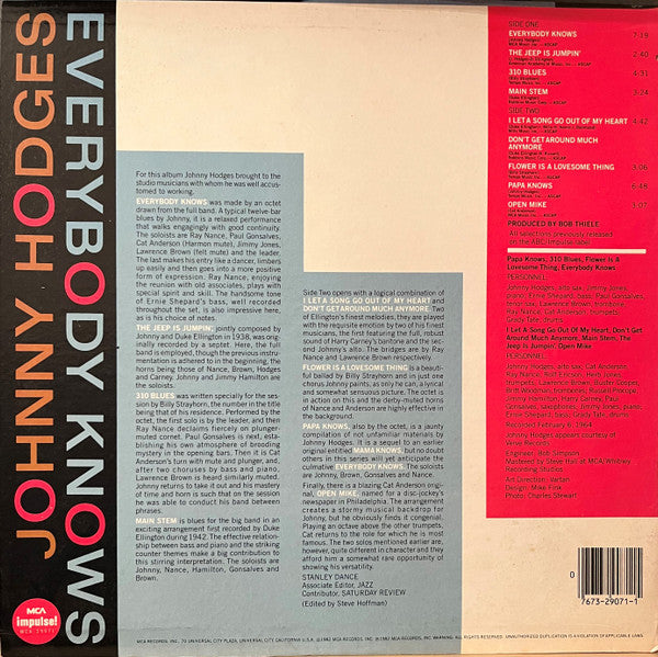 Everybody Knows Johnny Hodges
