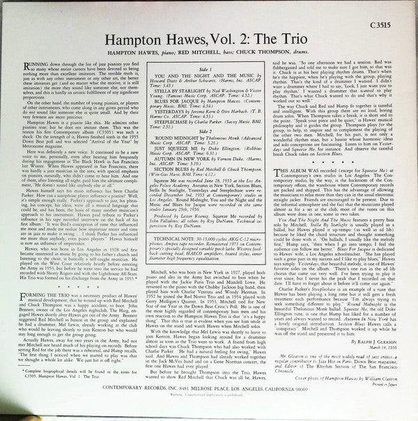 This Is Hampton Hawes Vol. 2: The Trio