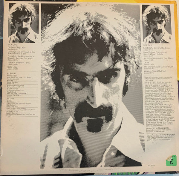 Release: Weasels Ripped My Flesh-Vinyl-US-1970-MS 2028-26696459