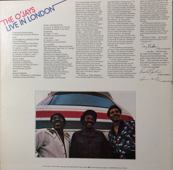 Master Release: The O'Jays Live In London by The O'Jays
