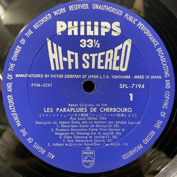Release: Les Parapluies De Cherbourg-Vinyl-Japan-1964-SFL-7194-11721837