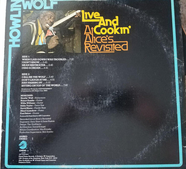 Master Release: Live And Cookin' At Alice's Revisited by Howlin' Wolf